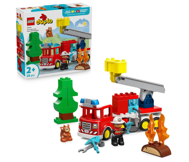 LEGO DUPLO 10473 Wóz strażacki z wężem i strażakiem - 1473395 - zdjęcie 2